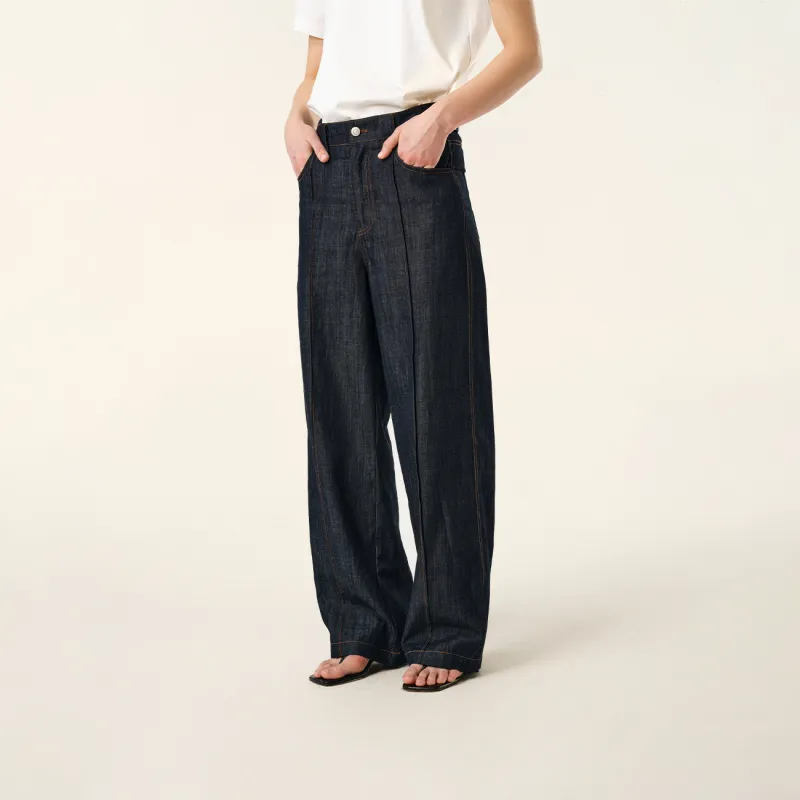Atry Jeans Unisex Navy Blue-3