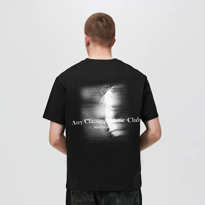 Atry Alphabet Slogan Series T Shirt Unisex Black-3