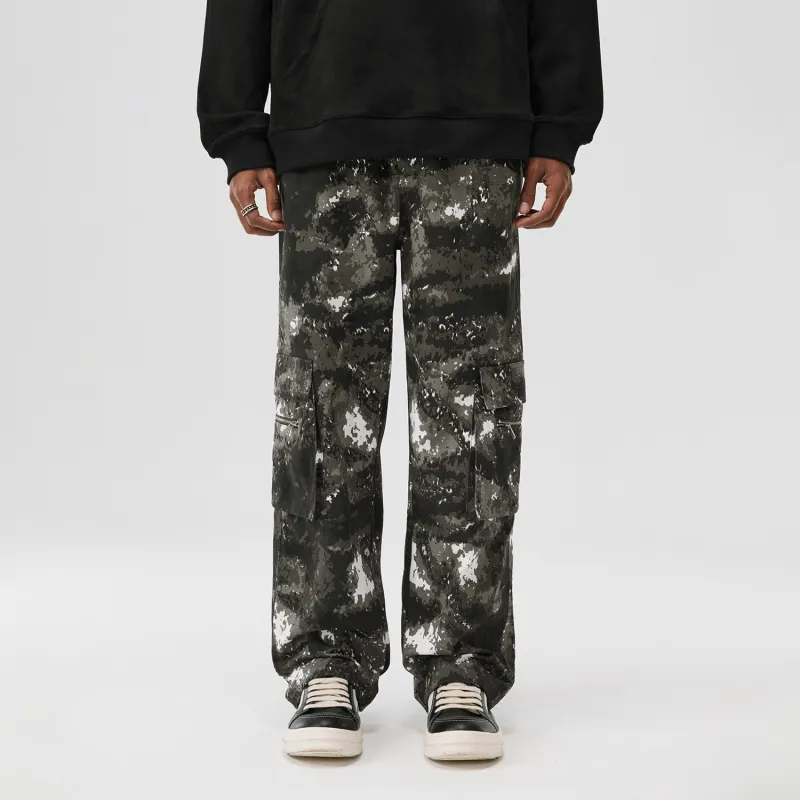 Atry Cargo Pants Unisex Camouflage Gray-4