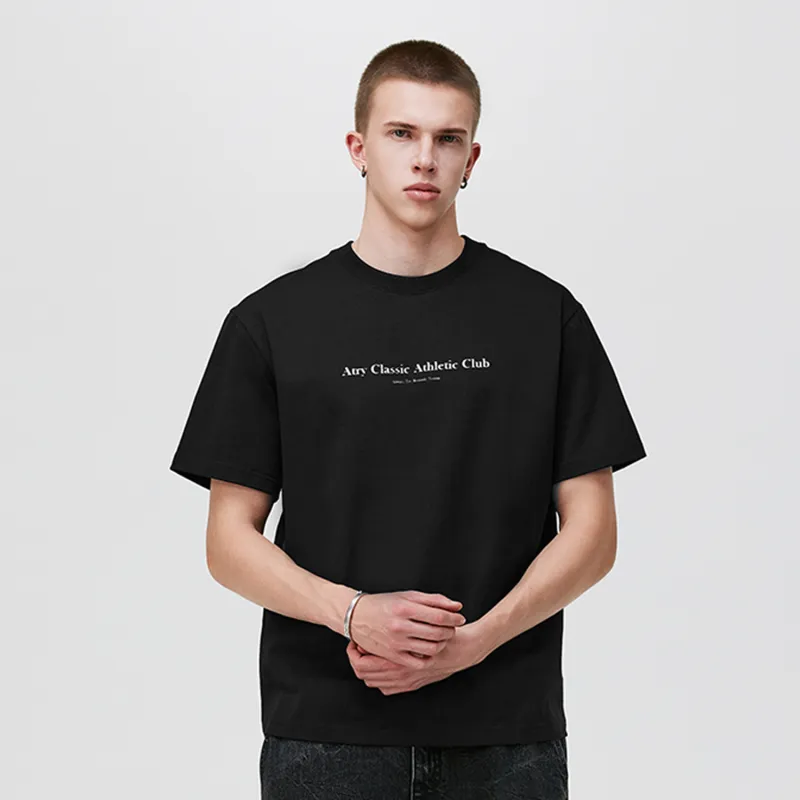 Atry Alphabet Slogan Series T Shirt Unisex Black-2