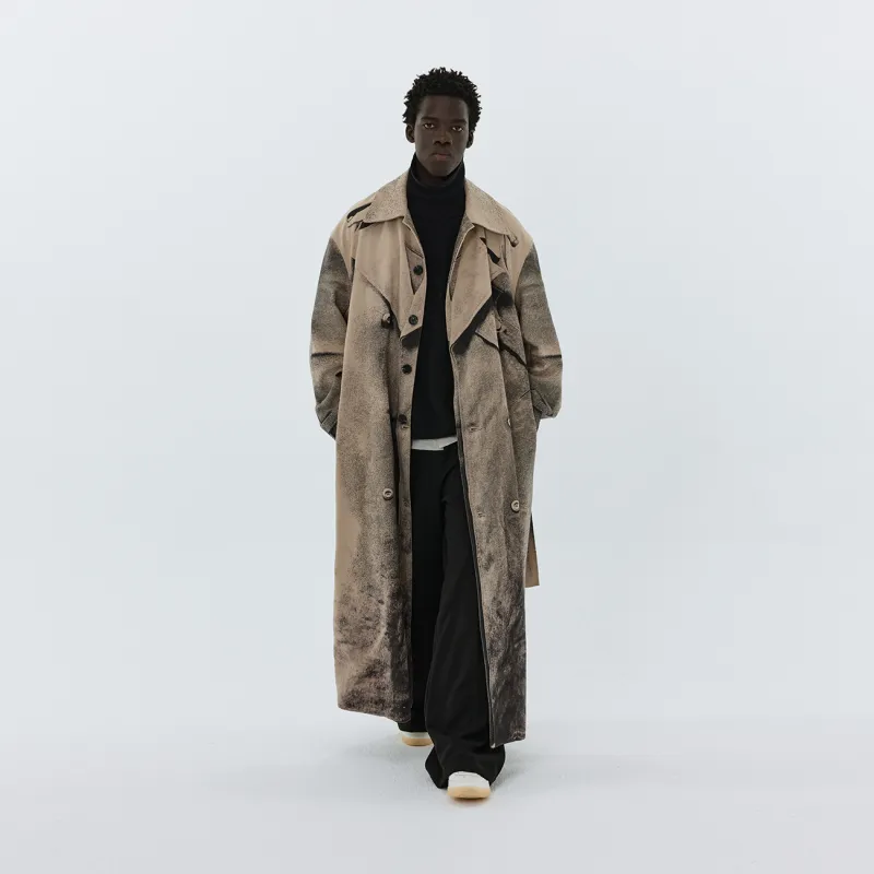 Atry Trench Coats Unisex Coffee-3