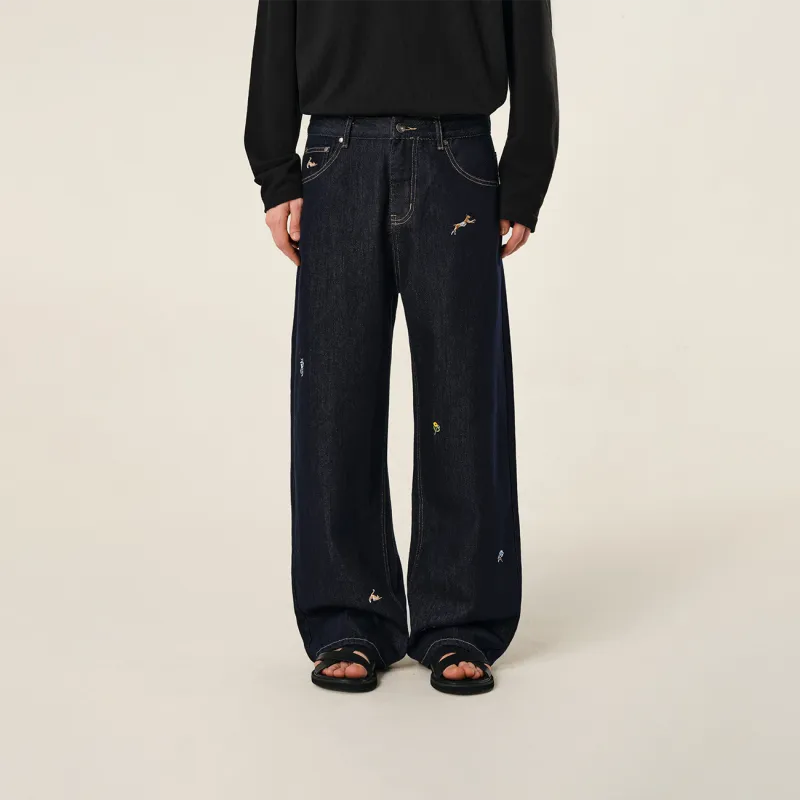 Atry Jeans Unisex Navy Blue-3