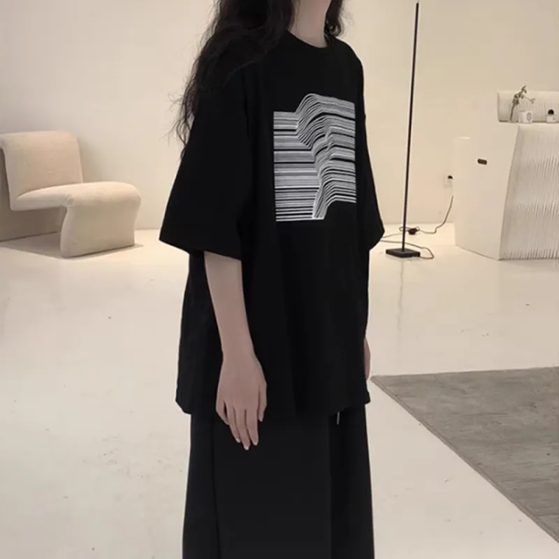 LUYUSHANYU T Shirt Unisex Black-3