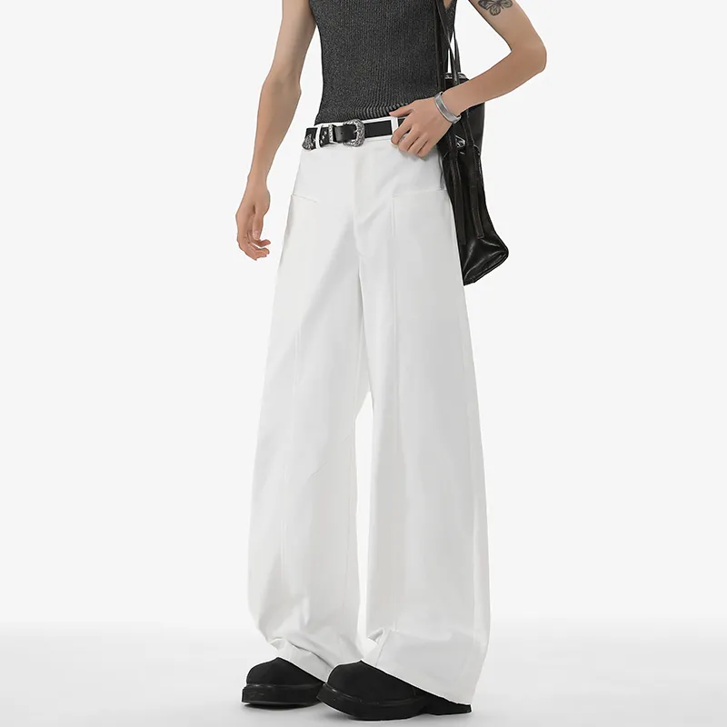 LUYUSHANYU Casual Pants Unisex White-3