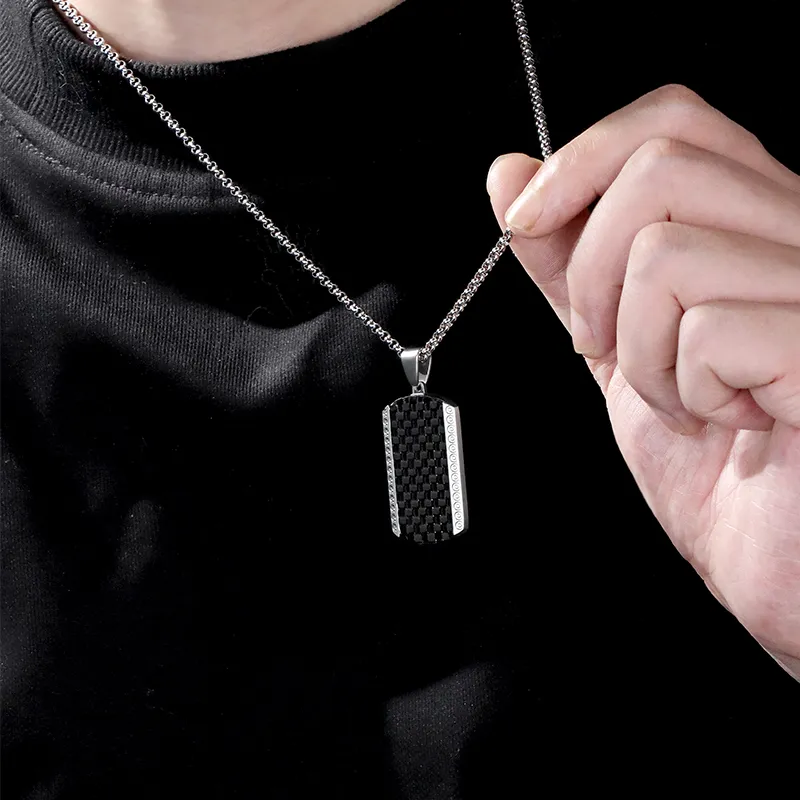 FIDO DIDO Stainless Steel Necklace Minimalist Style Versatile Trendy Accessories For Students Unisex-4