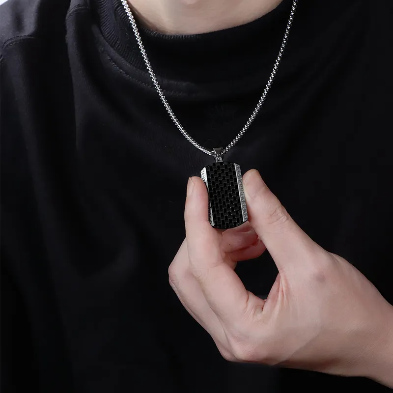 FIDO DIDO Stainless Steel Necklace Minimalist Style Versatile Trendy Accessories For Students Unisex-5