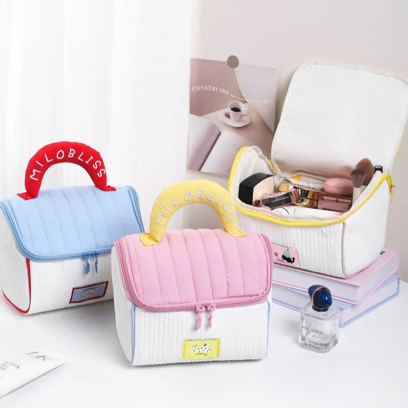 MITIANTU Upgraded Makeup Tool Set, Cottage House Design, Large Capacity Makeup Bag, Handbag, Toiletry Bag, Storage Bag-3