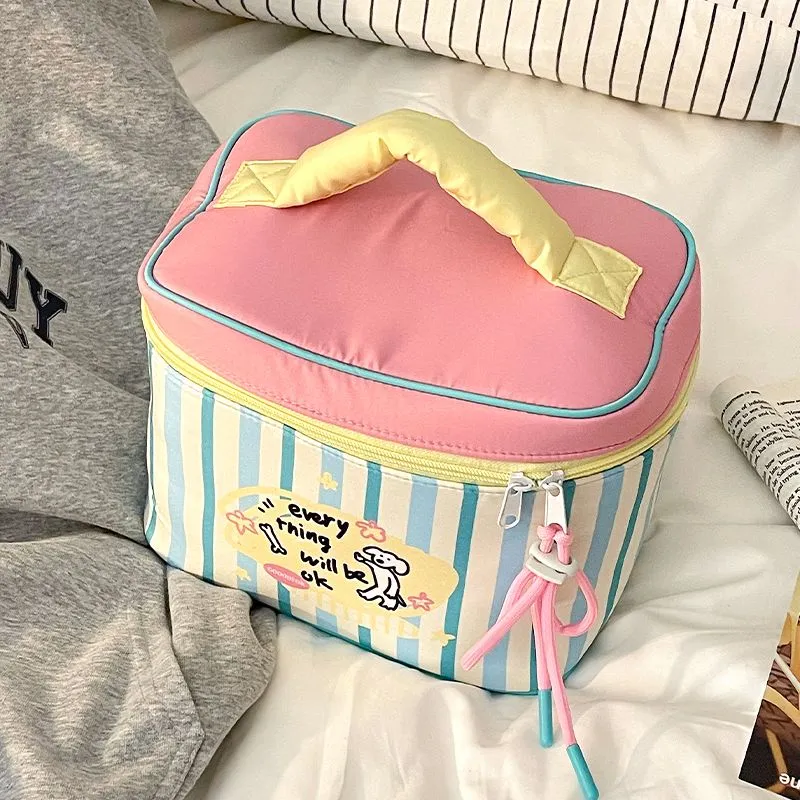 MITIANTU Makeup Bag Cute Large Capacity Portable Travel Storage Bag Skincare Cosmetics Storage Bag-5