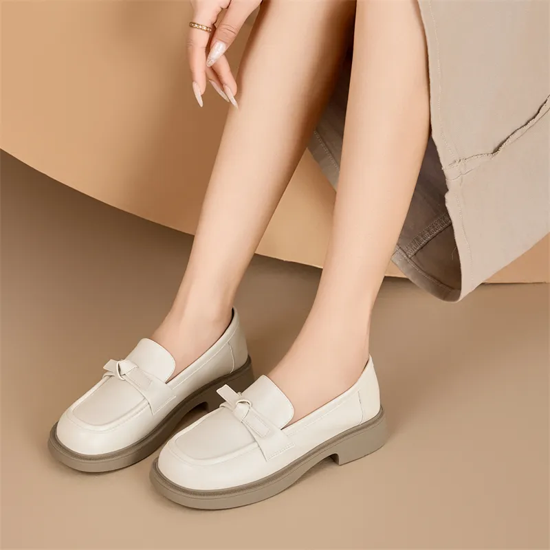 KEKAFU Loafers Women's Beige/Black-7