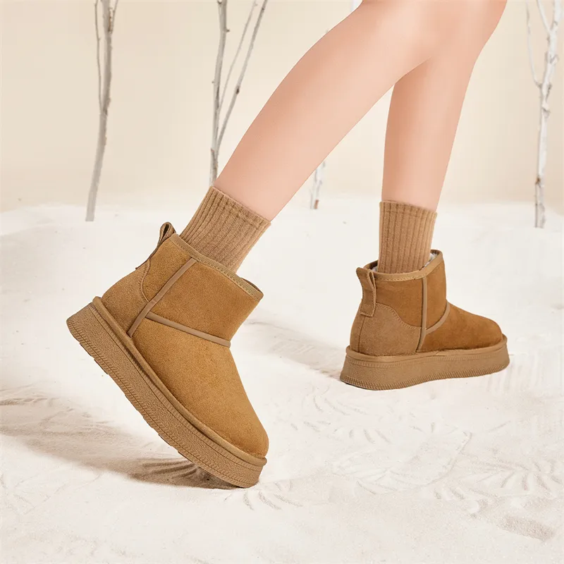 KEKAFU Warm Coverage Short Snow Boots Women's-7