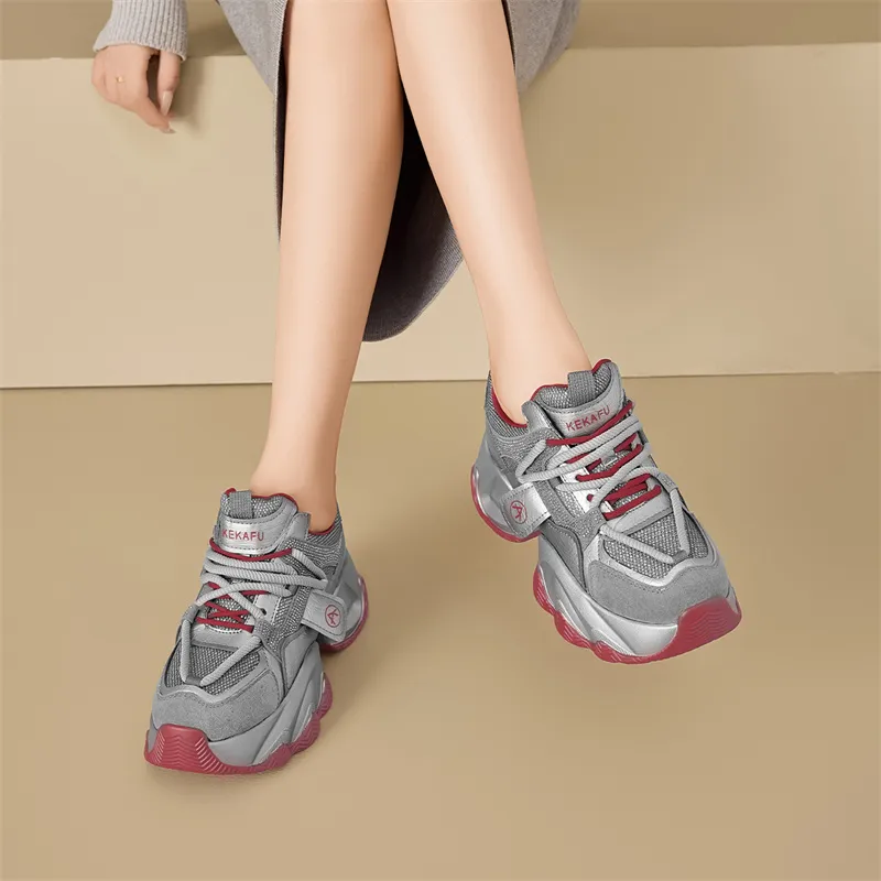 KEKAFU Low-Top Chunky Sneakers Women's-6