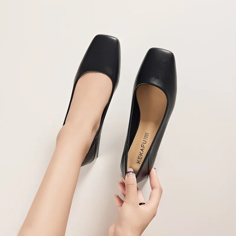 KEKAFU Chunky Heel High Heels 4.1cm Women's-18