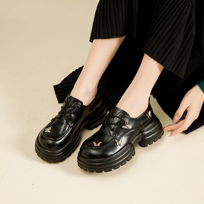 KEKAFU Casual Single Shoes 6cm Women's Black-5