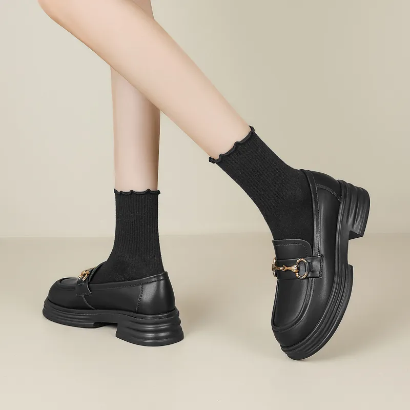 KEKAFU Loafers Women's Black-8