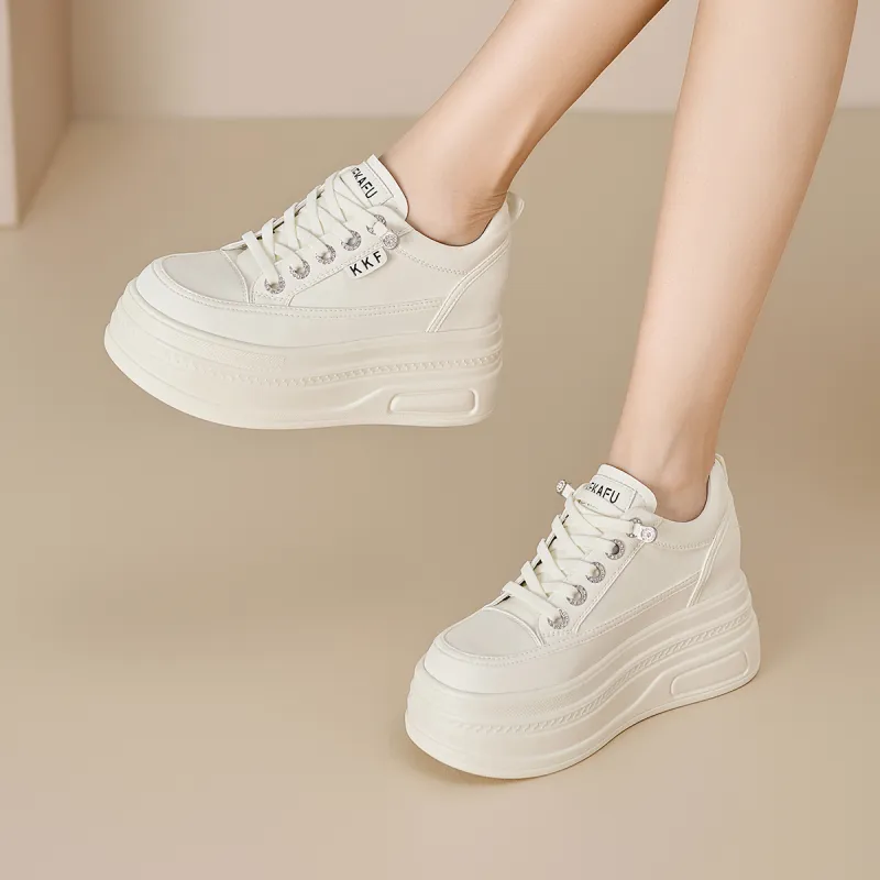 KEKAFU Cushioning Support Height Increasing Low-Top Casual Shoes Women's-6