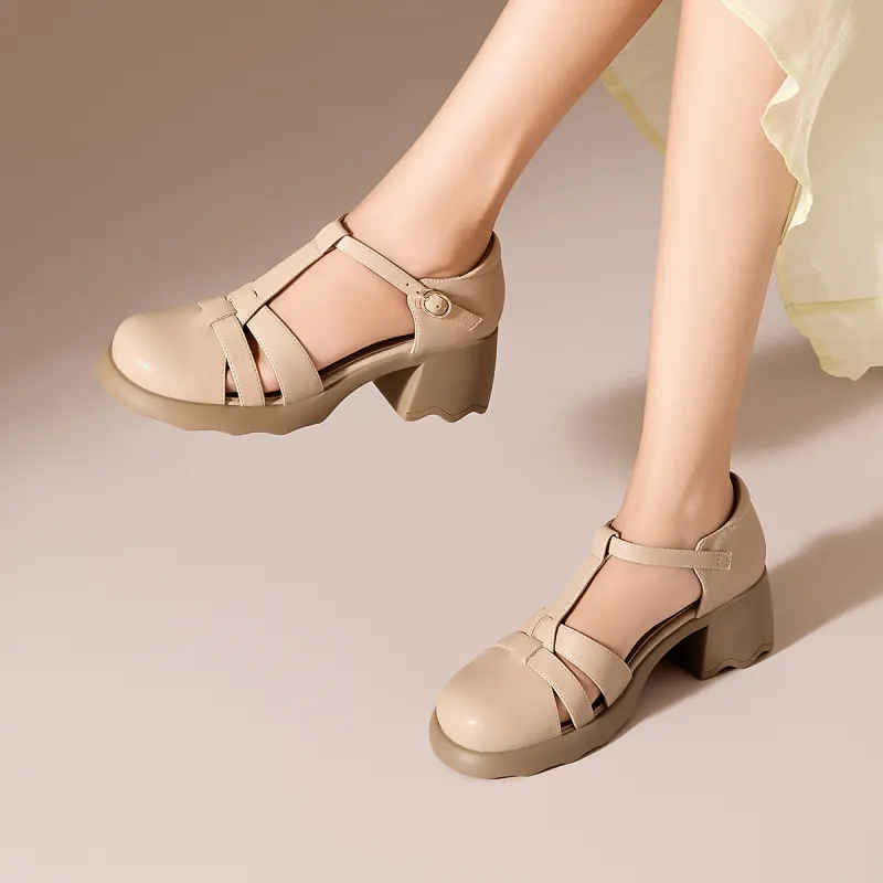 KEKAFU Chunky Heel High Heels 6cm Women's-16