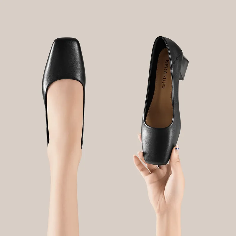 KEKAFU Chunky Heel High Heels 4.1cm Women's-19