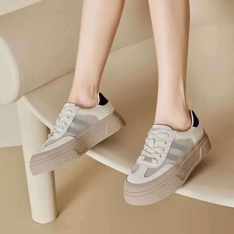 KEKAFU Anti-Slip And Wear-Resistant Breathable Low-Top Skateboard Shoes Women's-4