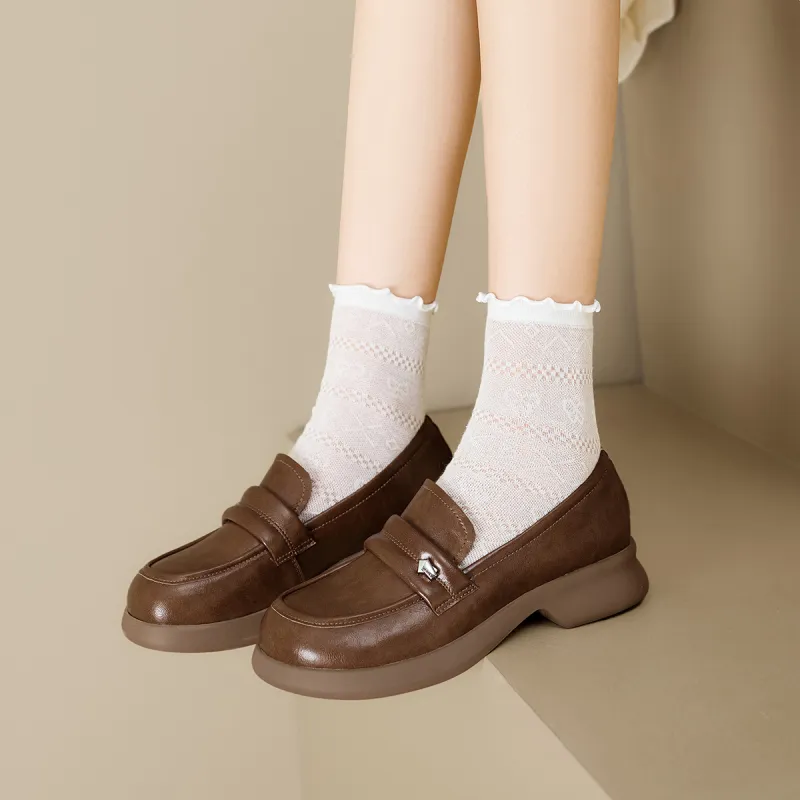KEKAFU Loafers Women's Beige/Black/Brown-26