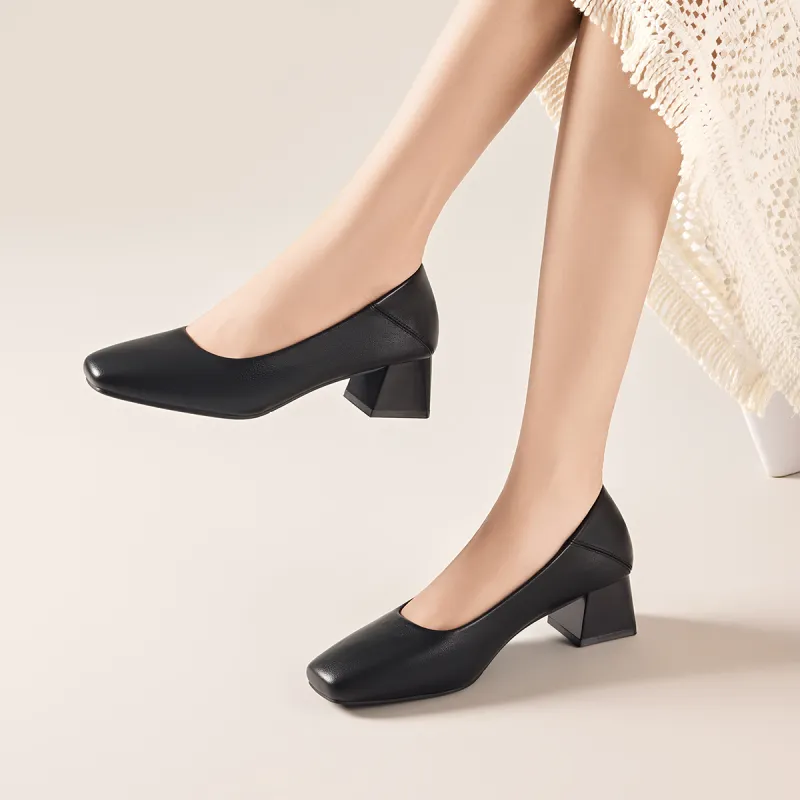 KEKAFU Chunky Heel High Heels 4.1cm Women's-15