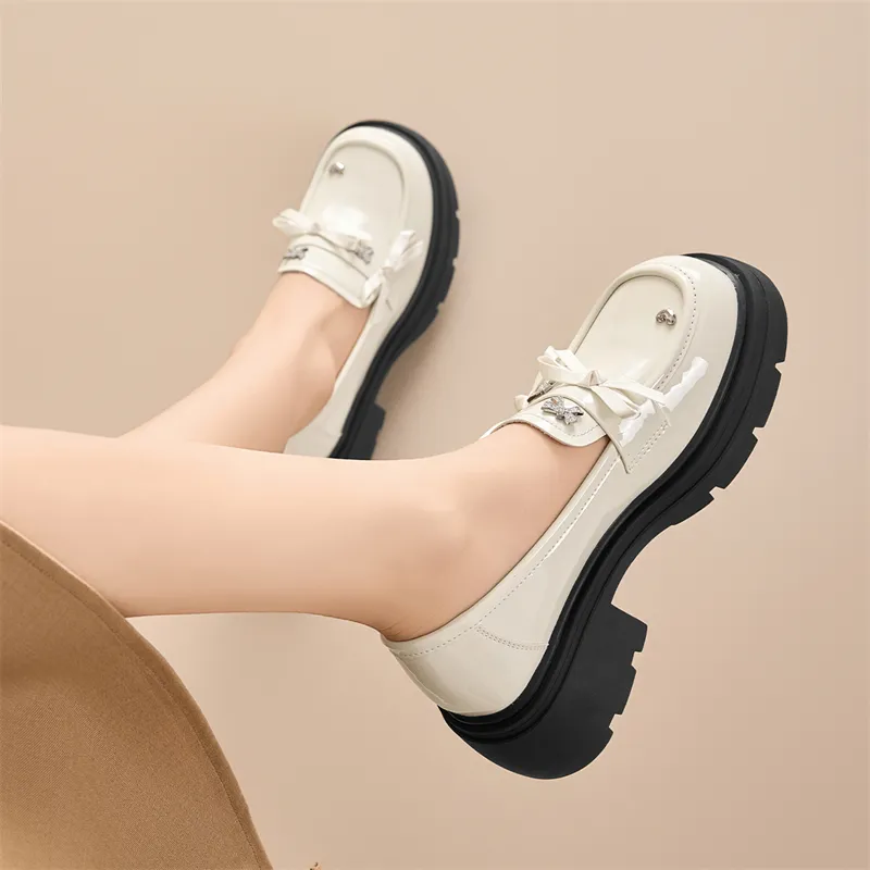 KEKAFU Loafers Women's Beige/Black-7