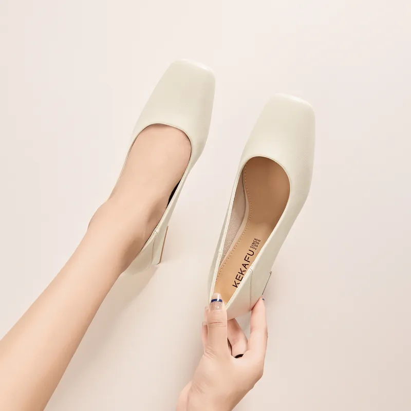 KEKAFU Chunky Heel High Heels 4.1cm Women's-8
