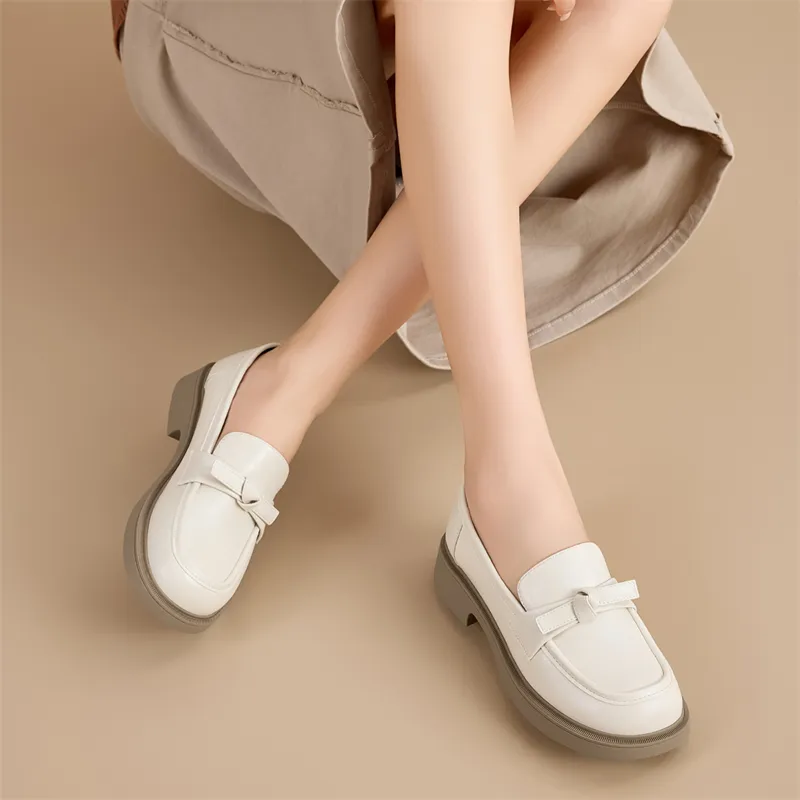 KEKAFU Loafers Women's Beige/Black-5