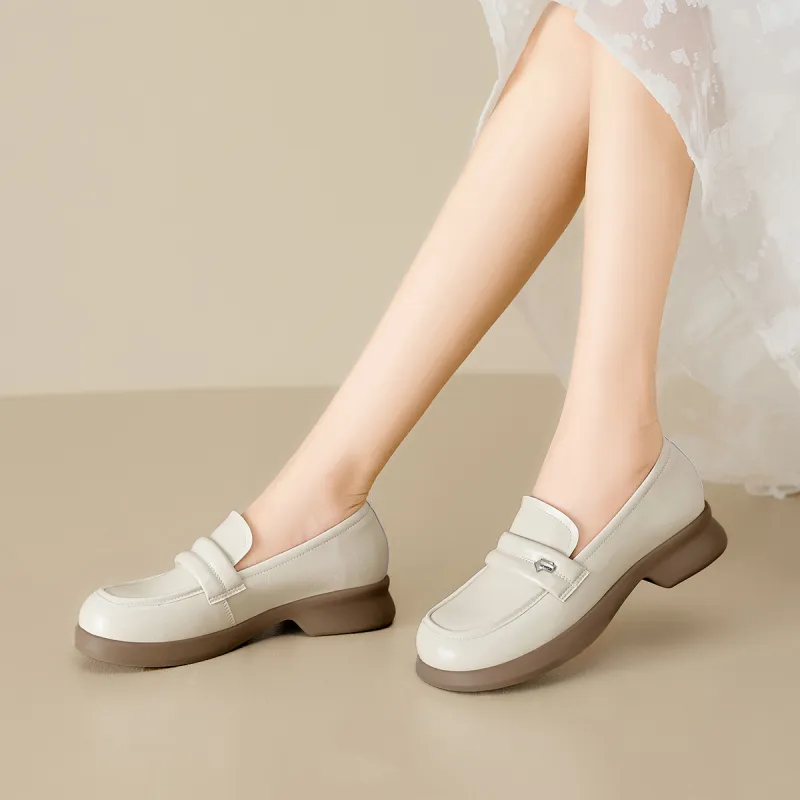 KEKAFU Loafers Women's Beige/Black/Brown-6