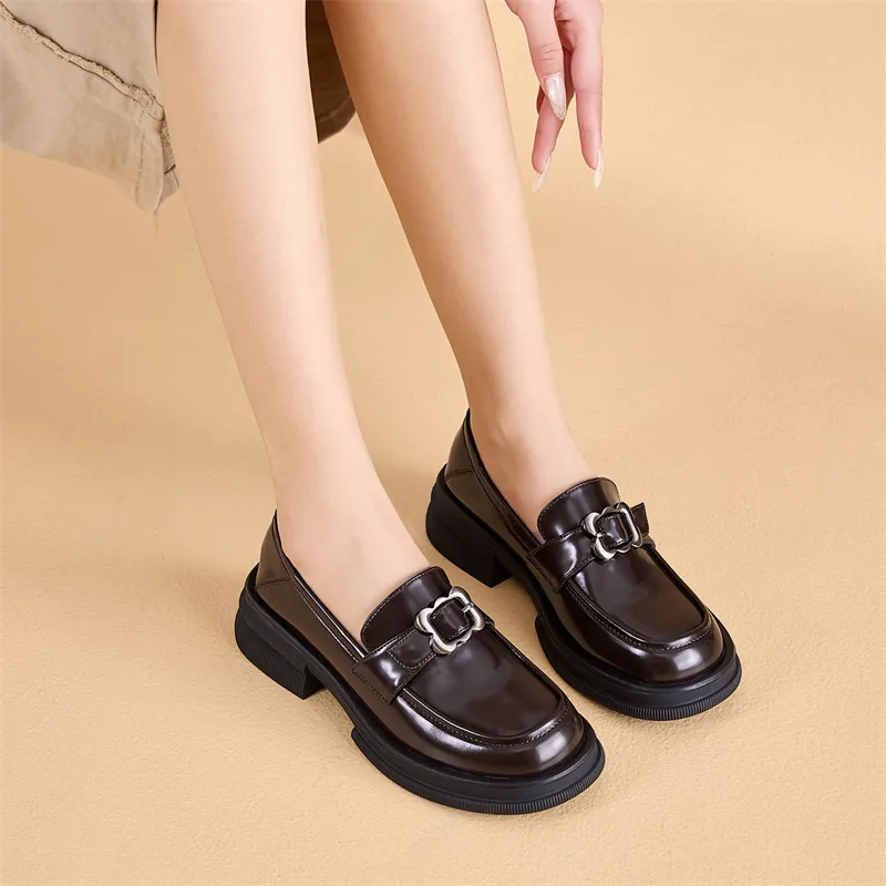 KEKAFU Loafers Women's Brown/Black-4