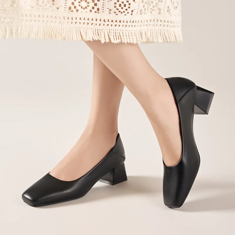 KEKAFU Chunky Heel High Heels 4.1cm Women's-17