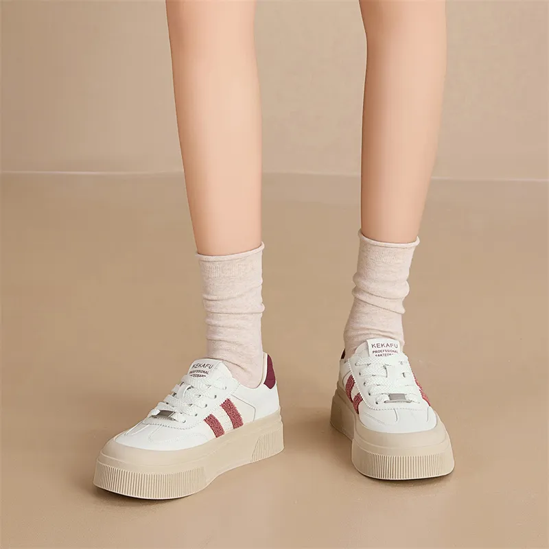 KEKAFU Anti-Slip And Wear-Resistant Height Increasing Low-Top Casual Shoes Women's-7