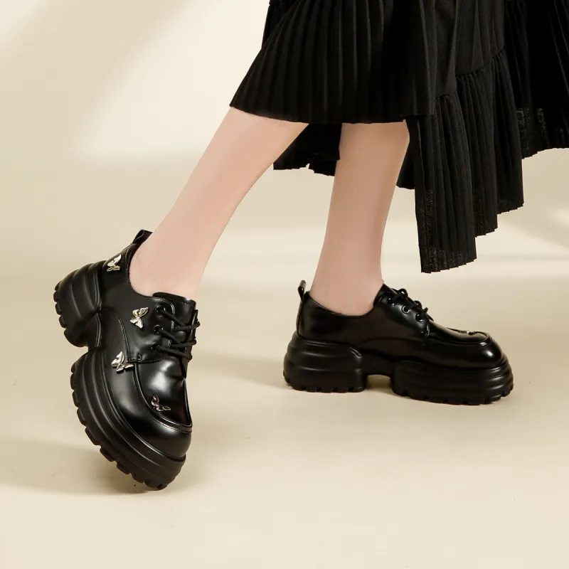 KEKAFU Casual Single Shoes 6cm Women's Black-6