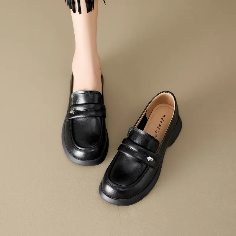 KEKAFU Loafers Women's Beige/Black/Brown-15