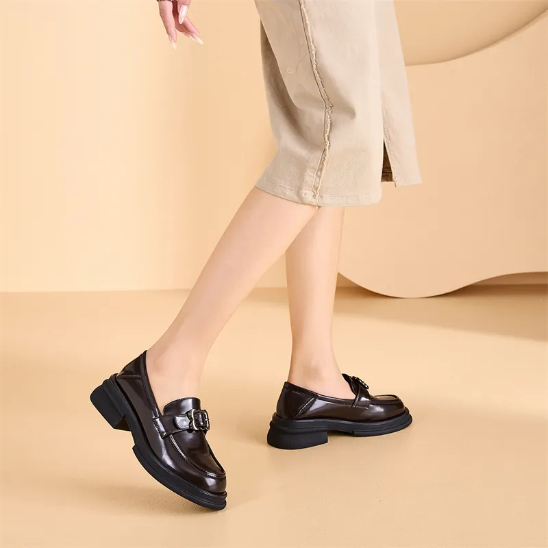 KEKAFU Loafers Women's Brown/Black-6