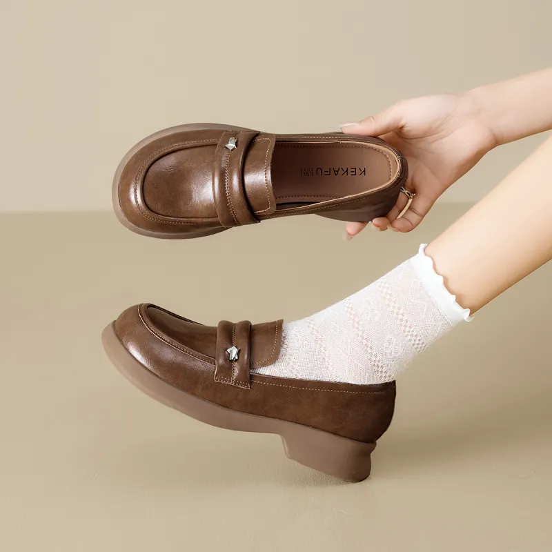 KEKAFU Loafers Women's Beige/Black/Brown-23