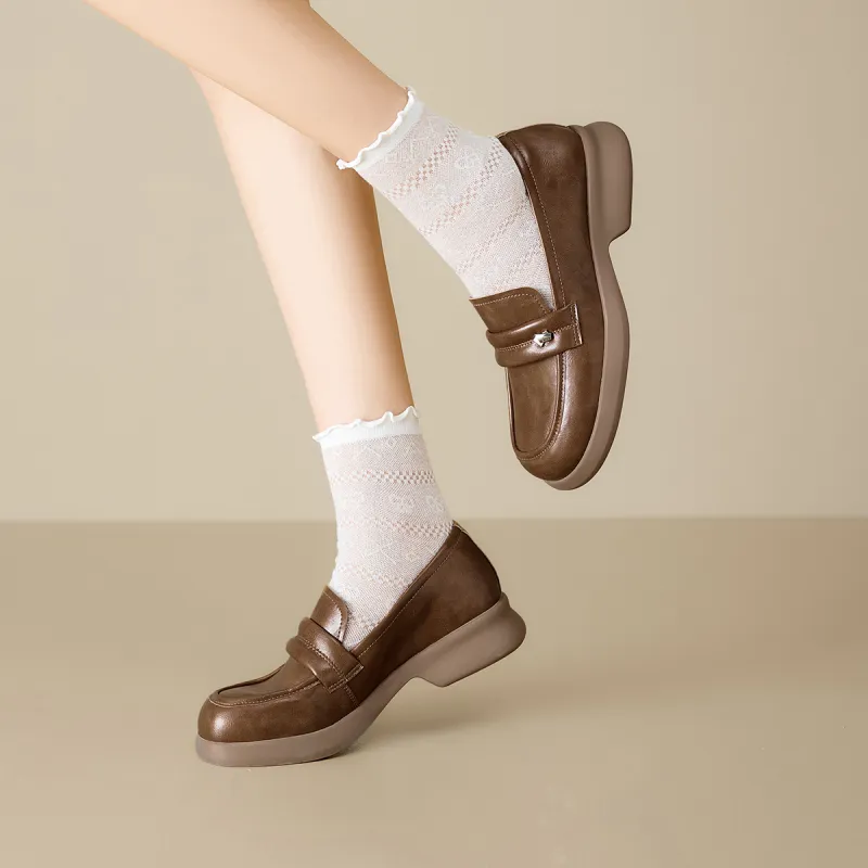 KEKAFU Loafers Women's Beige/Black/Brown-24