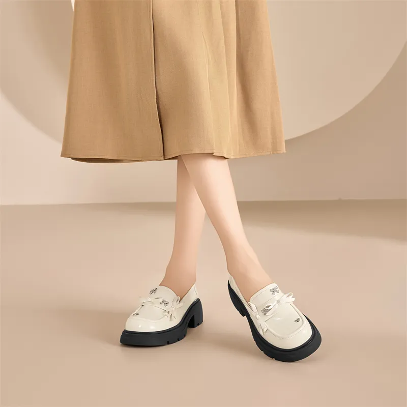KEKAFU Loafers Women's Beige/Black-5