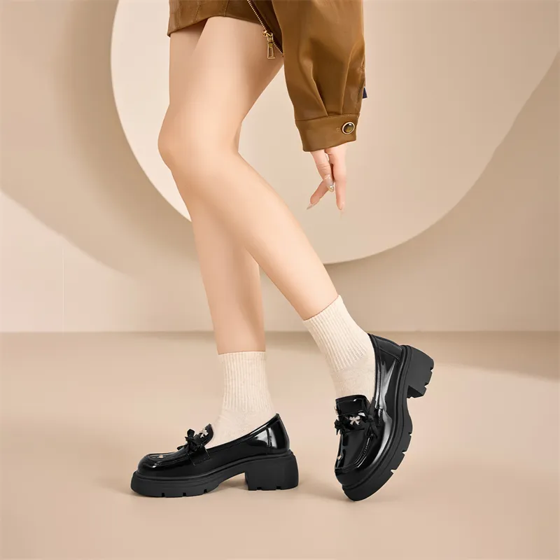 KEKAFU Loafers Women's Beige/Black-13