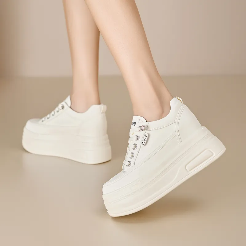 KEKAFU Cushioning Support Height Increasing Low-Top Casual Shoes Women's-9