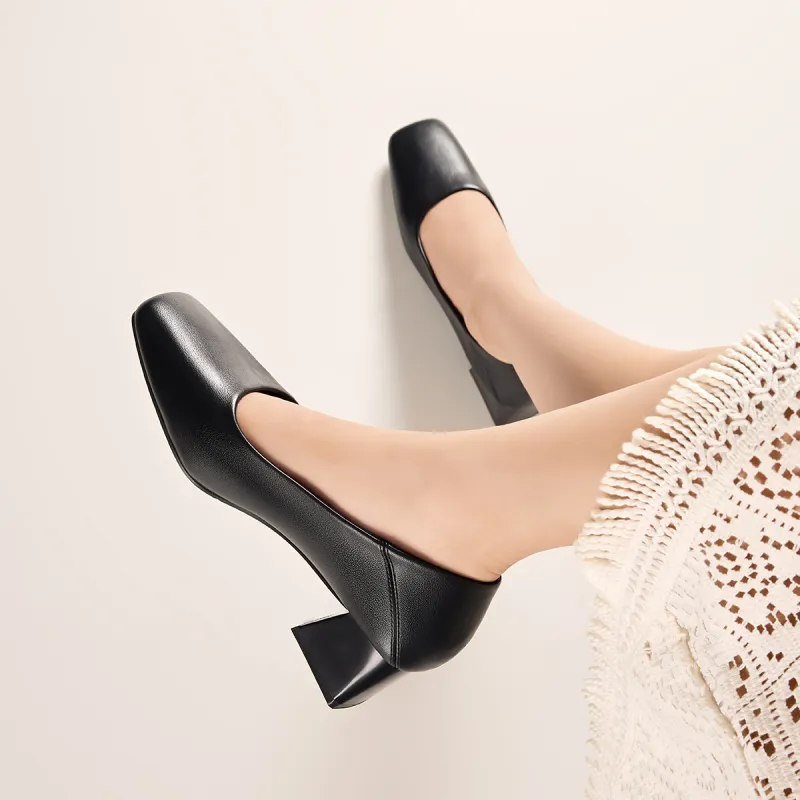 KEKAFU Chunky Heel High Heels 4.1cm Women's-16