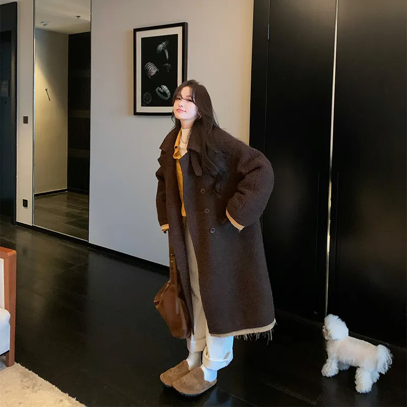 Ouyang Coats Women's Coffee-3