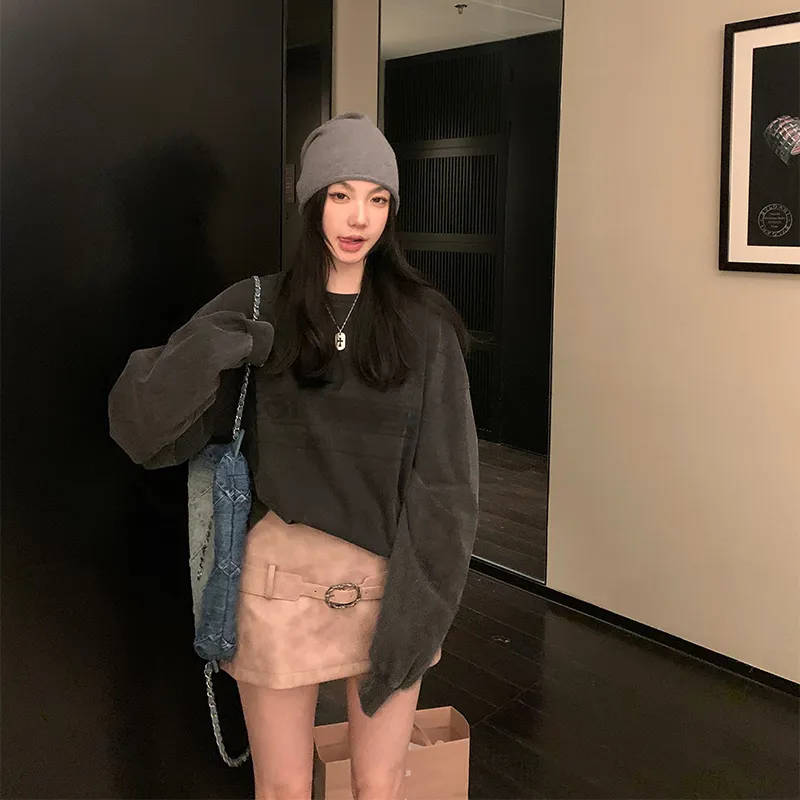 Ouyang Sweatshirt Women's Washed Gray-5