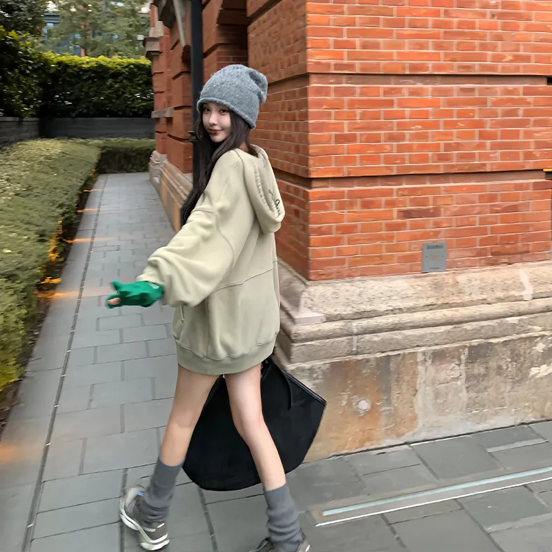 Ouyang Sweatshirt Women's Khaki Green-5