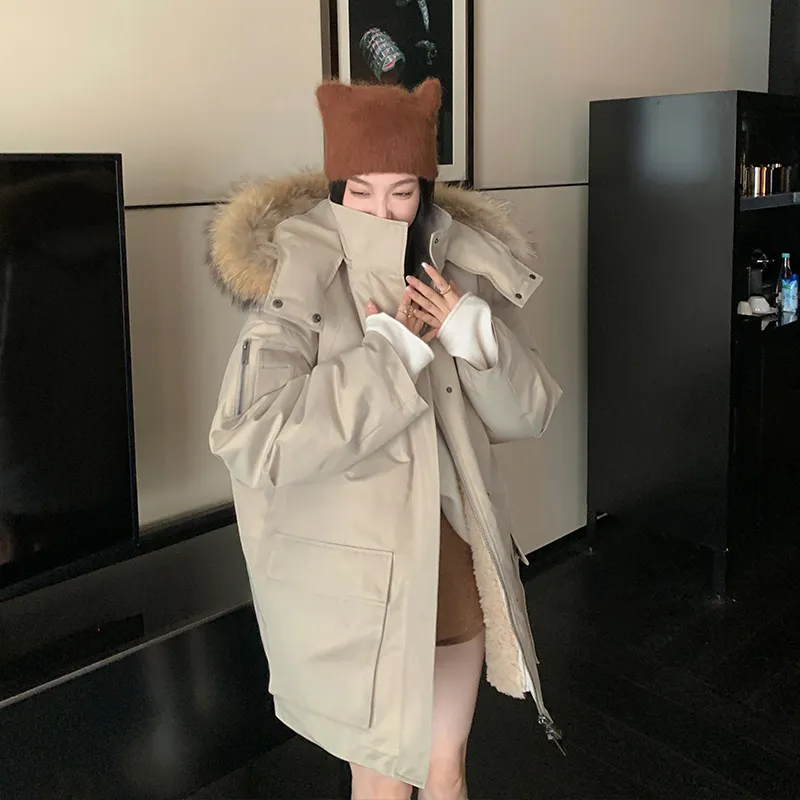 Ouyang Cropped Coats Women's-5