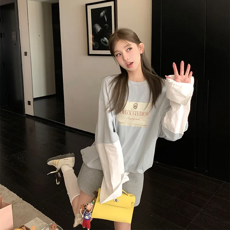 Ouyang Sweatshirt Women's Light Gray Blue-3