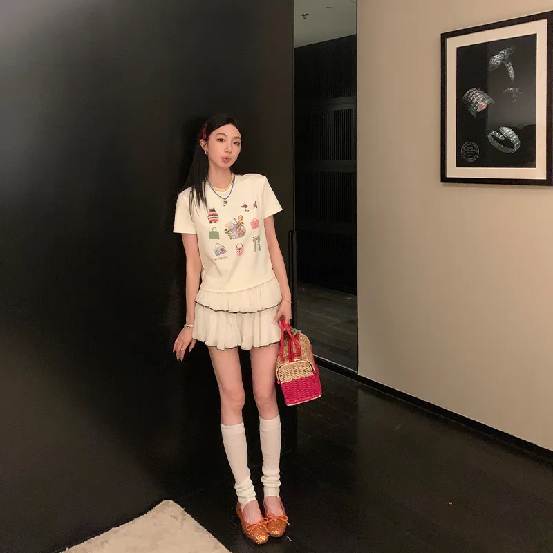 Ouyang T Shirts Women's Cheese White-2