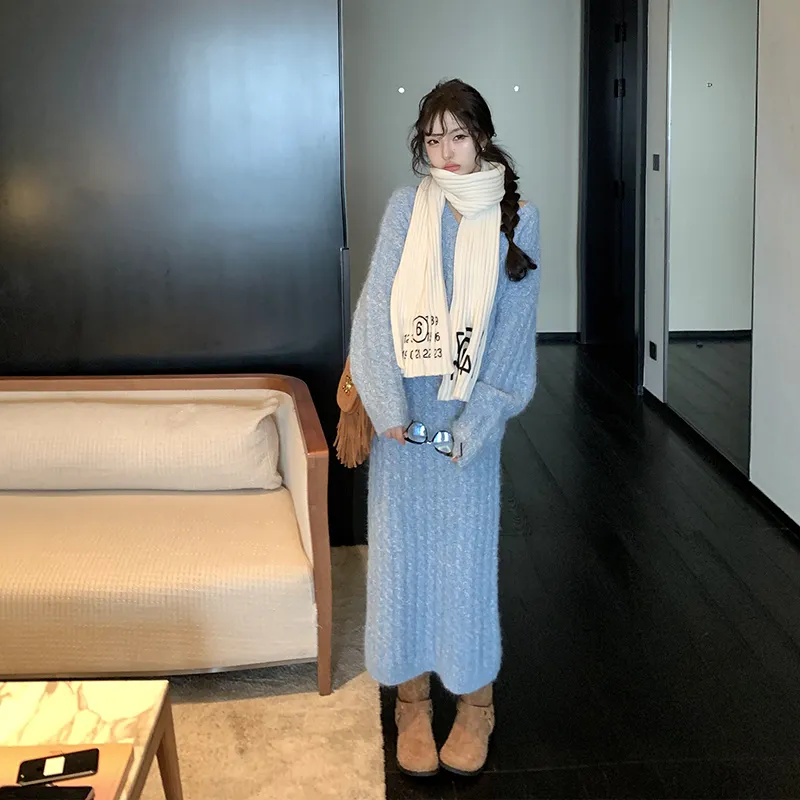 Ouyang Knit Long Skirts Women's-3