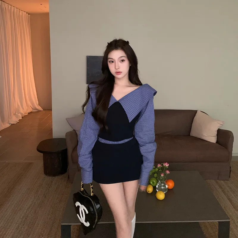 Ouyang Shirt Women's Night Sea Blue-3
