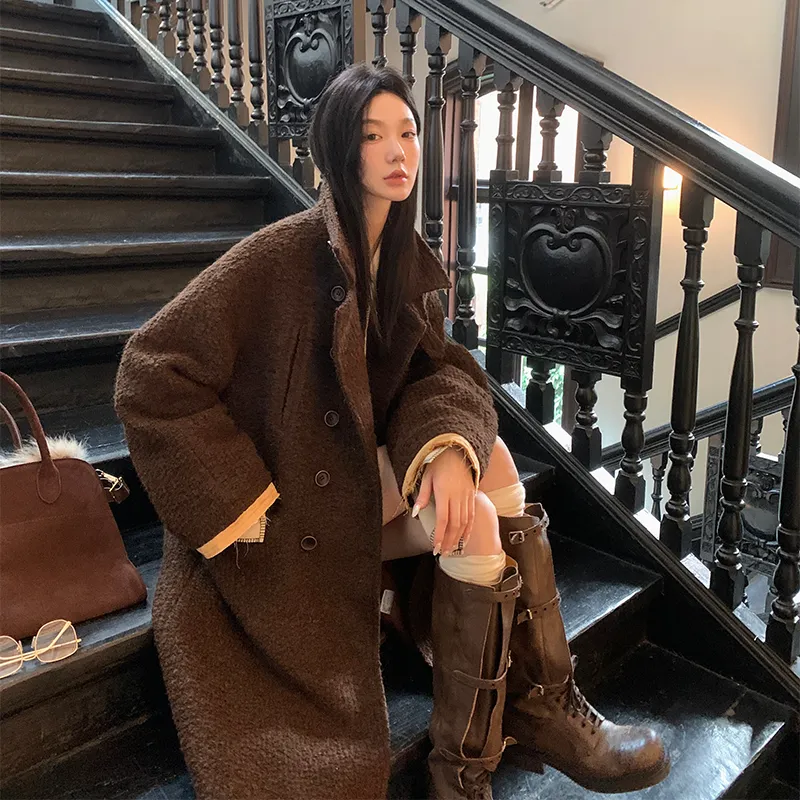 Ouyang Coats Women's Coffee-5