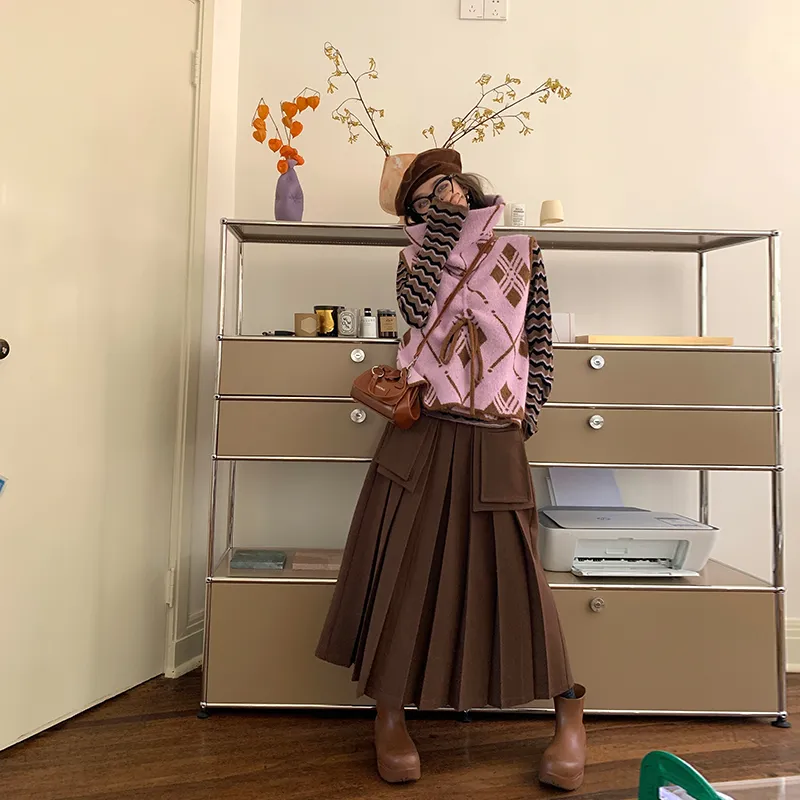 Ouyang Sweaters Women's Coffee-1